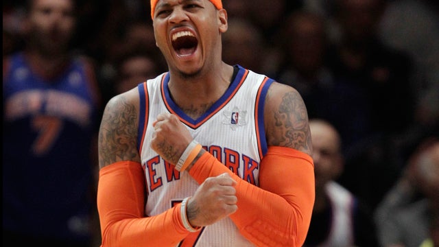 Carmelo Anthony elebrates 