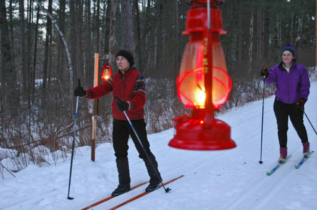 Itasca State Park Lantern Snowshoeing 