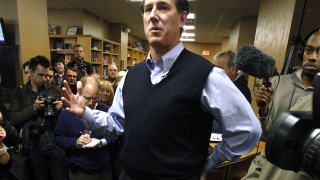 Rick Santorum campaigns in Sioux City, Iowa 