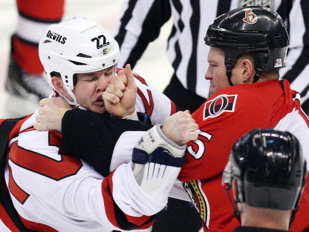 Eric Bolton fights with Chris Neil 