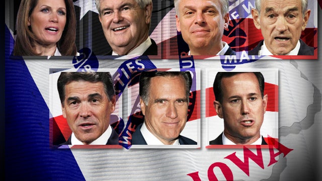 Michele Bachmann, Newt Gingrich, Jon Huntsman, Ron Paul, Rick Perry, Mitt Romney, Rick Santorum 