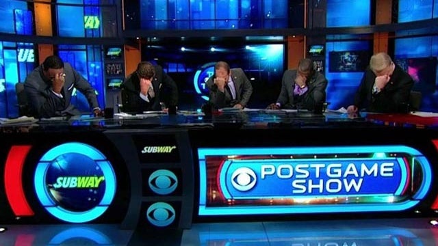 CBS sports postgame Tebowing 