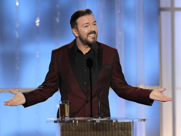 Ricky Gervais onstage during the 69th Annual Golden Globe Awards 