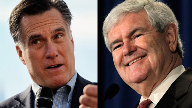 Mitt Romney and Newt Gingrich 