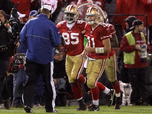 Vernon Davis and Alex Smith  