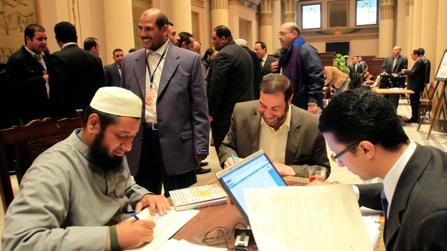 Newly elected Egyptian MPs 