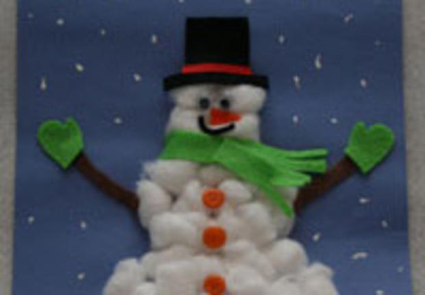 cotton-ball-snowman 