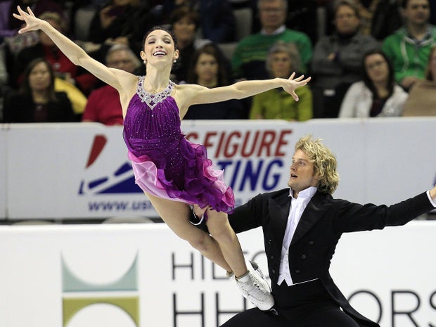 Charlie White and Meryl Davis perform their free dance 