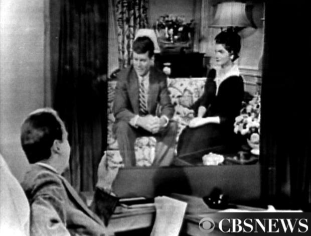 Person to Person: Senator John F. Kennedy and his wife, Jacqueline, were interviewed in their Boston apartment one month after they were married 