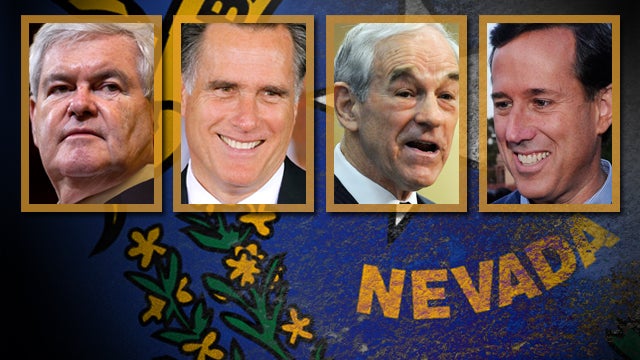 Newt Gingrich, Mitt Romney, Ron Paul, Rick Santorum 