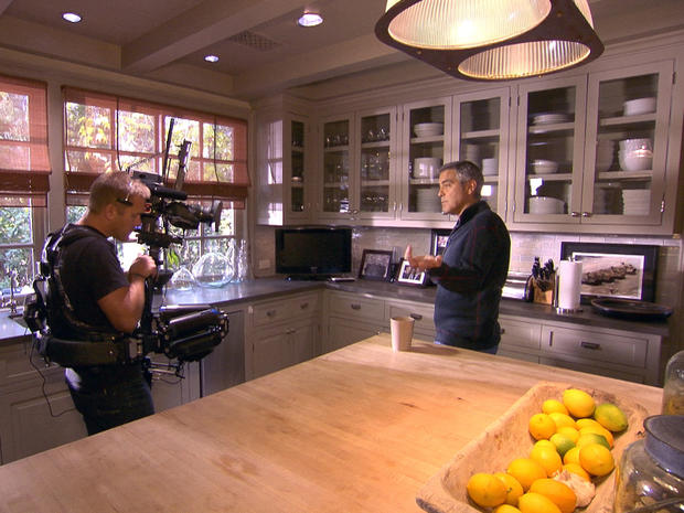 George Clooney takes "Person to Person" into his kitchen 