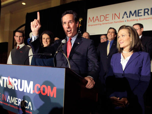 Santorum makes comeback in three states 