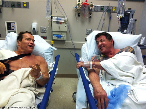 Arnold Schwarzenegger and Sylvester Stallone  