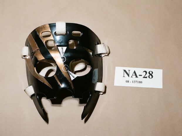 Gilles turned around and came face to face with a man in a hockey mask.