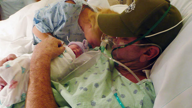 Baby born early so dying father can hug her 