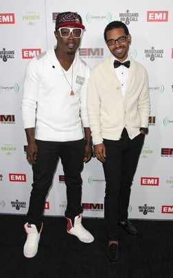 Recording artists Speakers attends the EMI GRAMMY After Party at the Capital Records Building 