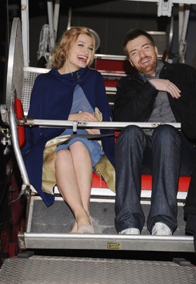 Musician Ali Sudol of A Fine Frenzy rides the Ferris wheel at the EMI Post-GRAMMY Party held at The Capitol Tower 