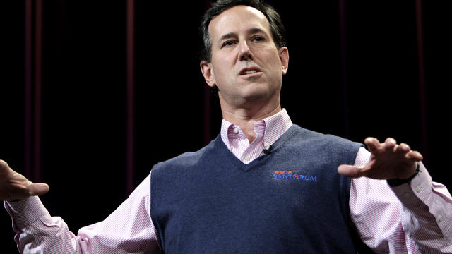 Rick Santorum during campaign stop at the Christ Redeemer Church in Cumming, Ga. Sunday 