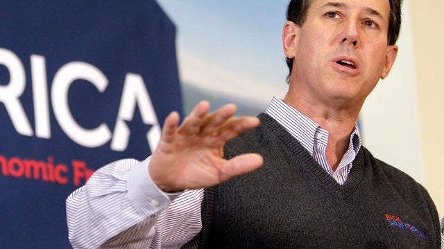 Former Pennsylvania Sen. Rick Santorum speaks at Froehlich's Classic Corner Feb. 20, 2012, in Steubenville, Ohio. 