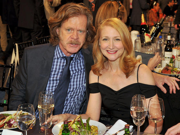 William H. Macy, left, and Patricia Clarkson pose in the audience at the Independent Spirit Awards 