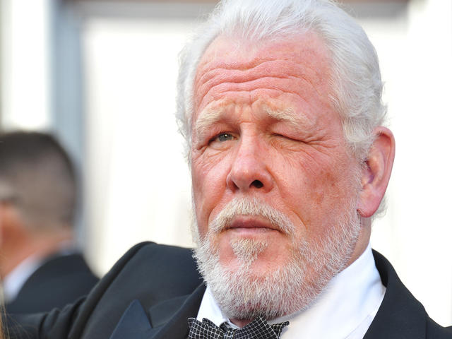 Nick Nolte's white hair and beard reminds us of Santa Claus - CBS News