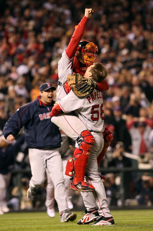 11110 Majestic Boston Red Sox JASON VARITEK 2004 World Series