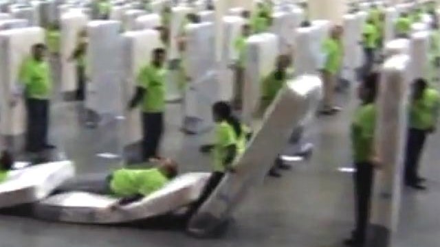 human mattress dominoes 