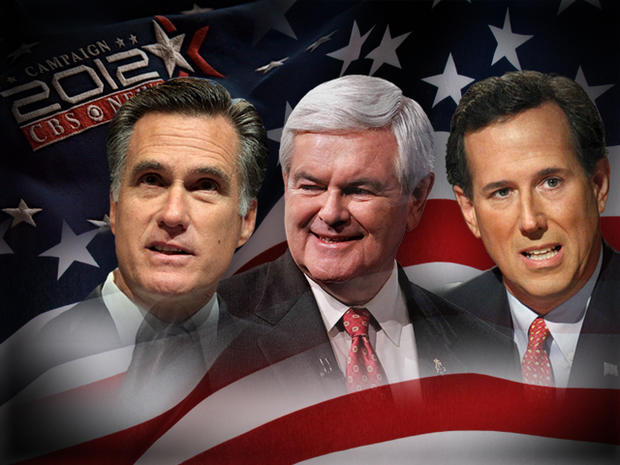 Super Tuesday - Mitt Romney, Rick Santorum and Newt Gingrich 
