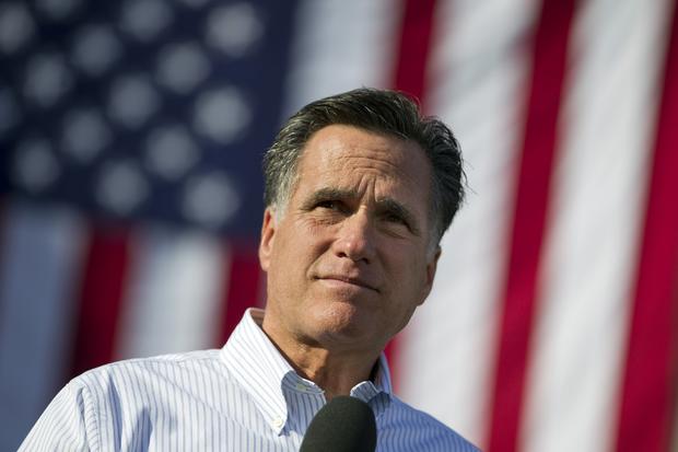 Mitt Romney speaks during a Missouri campaign stop 