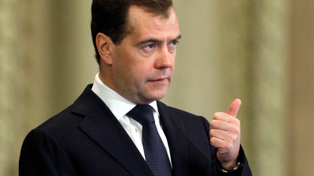 Russian President Dmitry Medvedev speaks in the Russian General Staff Academy in Moscow March 20, 2012, during a meeting held by the Russian Defense Ministry board. 