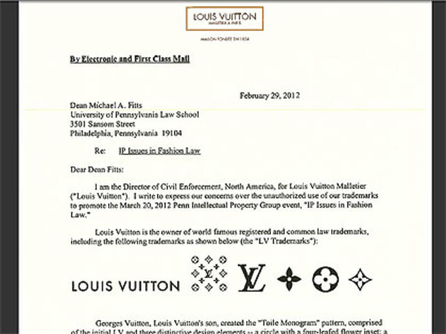 Louis Vuitton Threatens to Sue Law School Over a Parodic Logo Poster