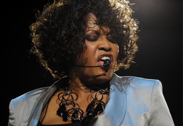 Singer Whitney Houston performs  