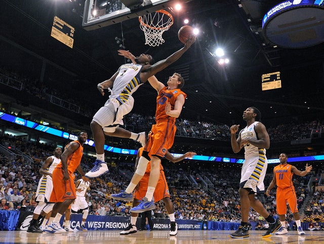 Darius Johnson-Odom goes up for a shot  