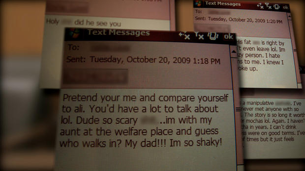 Noor sent these texts  to a friend when Faleh appeared at the DES building on the day of the attack.  