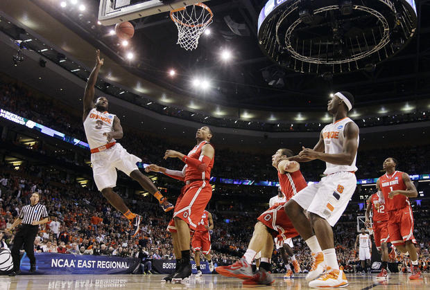 Dion Waiters drives for a layup against Ohio State  