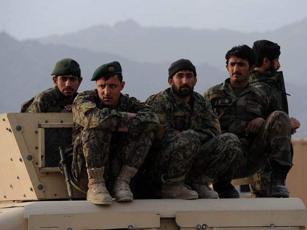 Afghan National Army (ANA) soldiers in Kabul province 