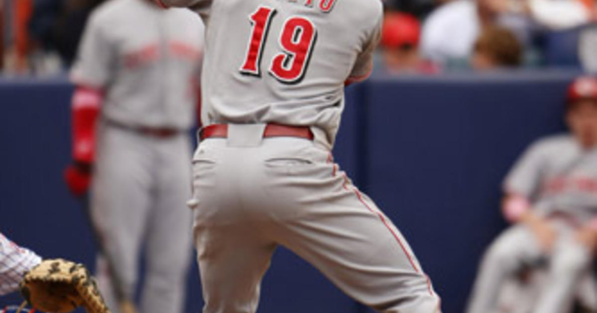 Joey Votto -- Game-Used Jersey -- 2019 St. Patrick's Day