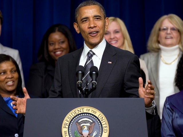 President Obama speaks at the White House Forum on Women and the Economy April 6, 2012, in the South Court Auditorium of the Eisenhower Executive Office Building on the White House complex in Washington.
