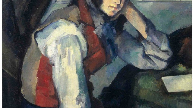 A reproduction of Paul Cezanne's painting "The Boy in the Red Vest" provided by The Buehrle Collection and released by Zurich Police on Feb. 11, 2008.  