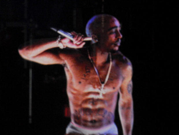 Holographic image of Tupac Shakur 