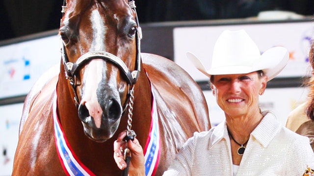 Rita Crundwell at the American Quarter Horse Association World Championship Show in Oklahoma City, Okla., Nov. 2011. (Credit: AP Photo/American Quarter Horse Journal) 