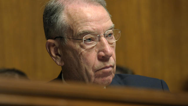 FILE - In this April 25, 2012 file photo, Senate Agriculture Committee member, Sen. Charles Grassley, R-Iowa is seen on Capitol Hill in Washington. Child labor groups say they are stunned and disappointed that the Obama administration is backing off a pla 