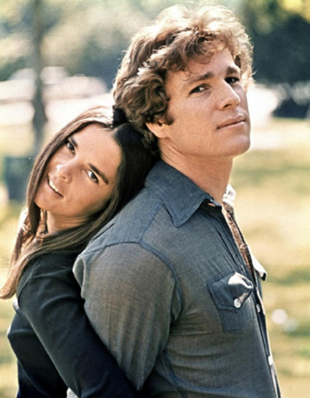 Ryan O'Neal and Ali MacGraw in "Love Story" (1970). 
