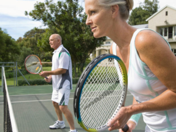 tennis older couple 