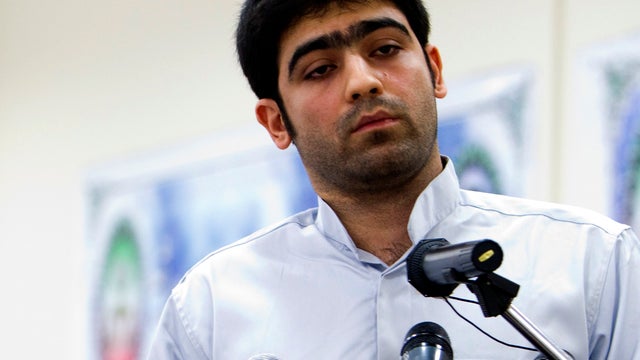 Majid Jamali Fashi, the main suspect in the assassination of the nuclear scientist Masoud Ali Mohammadi, speaks during his trial at Tehran's Revolutionary Court Aug. 23, 2011. 