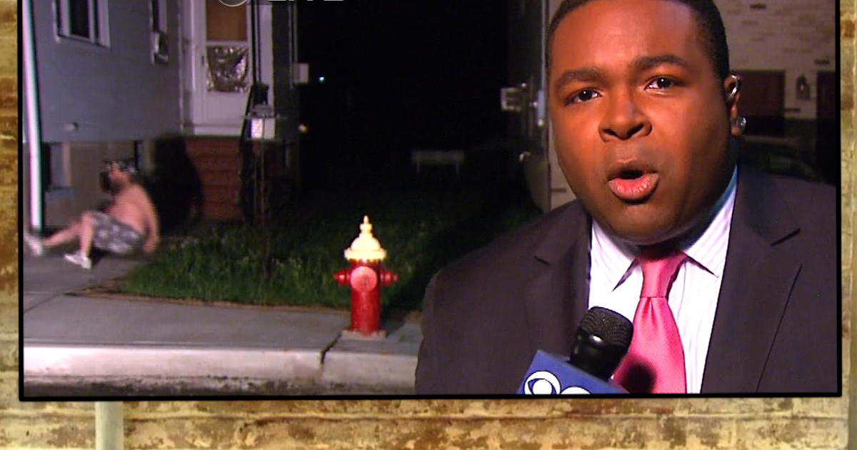 Man Jumps Out Window During Reporter Live Shot Cbs News