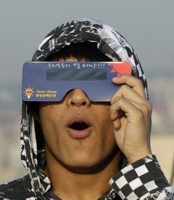 solar eclipse, Seoul, South Korea 