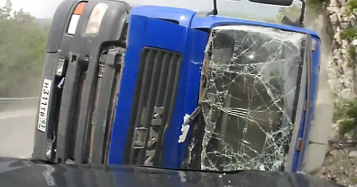 Double-dose of heart-stopping moments caught on tape - CBS News