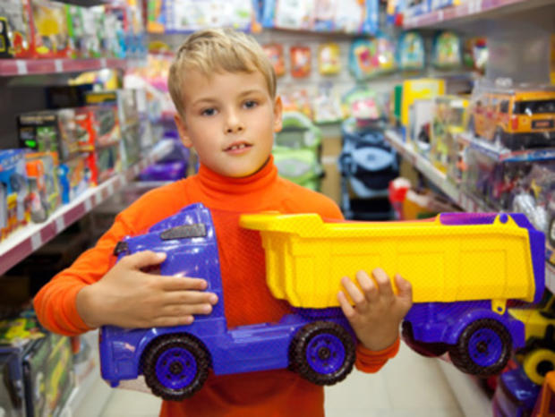 Toy Store Boy with Truck 