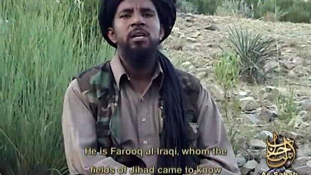 Sheikh Abu Yahya al-Libi is seen in a frame grab from a video posted to the Internet Nov. 2, 2006, and taken by the Qaeda-linked media group As-Sahab. 